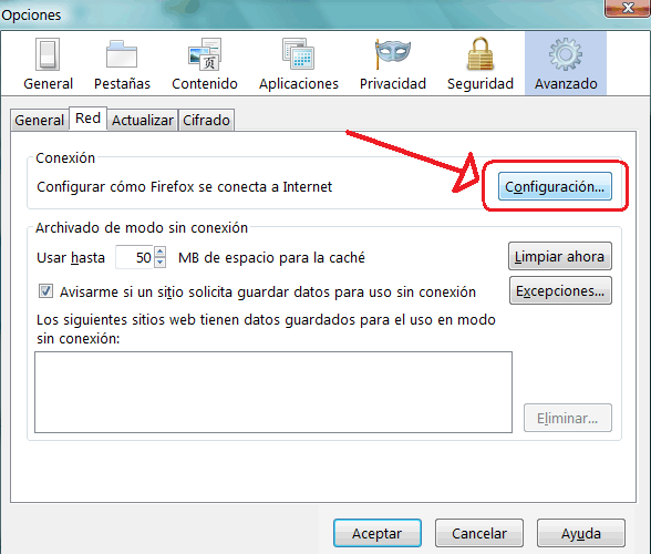 Firefox configuracion
