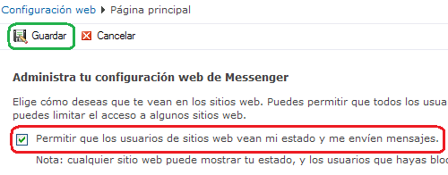 messenger en mi web